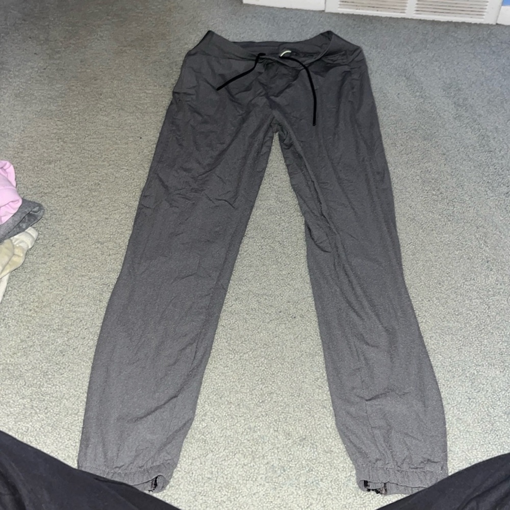 Gray jogging pants